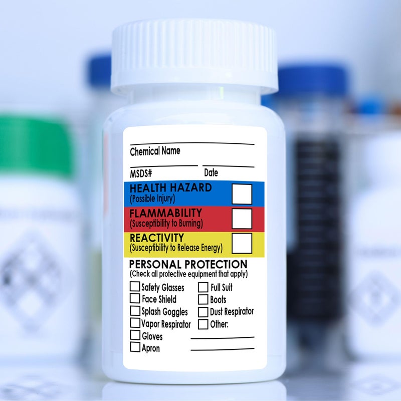 Safety Supply Mart SDS Stickers 500 Stickers - 2 Rolls of 250, 1.5" x 2.5", Right To Know- Chemical Identifying and Marking Sticker Decals - Image 5